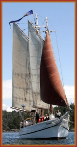 Schooner Lavengro sailing on Seattle's Lake Union